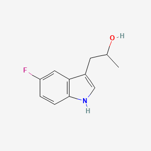 molecular formula C11H12FNO B8478716 1-(5-fluoro-1H-indol-3-yl)propan-2-ol 