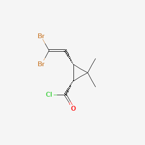 molecular formula C8H9Br2ClO B8478746 (IR)cis 3-(2,2-dibromovinyl)2,2-dimethylcyclopropane carbonyl chloride 