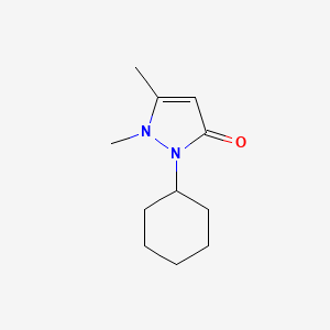 molecular formula C11H18N2O B8478761 2-Cyclohexyl-1,5-dimethyl-1,2-dihydro-pyrazol-3-one CAS No. 69121-56-8