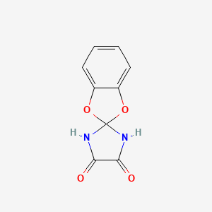 molecular formula C9H6N2O4 B8478811 Spiro[1,3-benzodioxole-2,2'-imidazolidine]-4',5'-dione CAS No. 62314-09-4