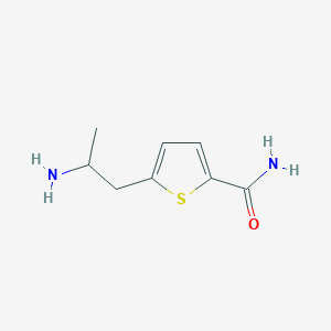 molecular formula C8H12N2OS B8478828 5-(2-Aminopropyl)thiophene-2-carboxamide CAS No. 88961-66-4
