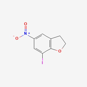 molecular formula C8H6INO3 B8478867 2,3-Dihydro-7-iodo-5-nitrobenzofuran 