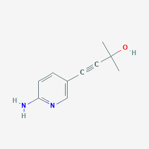 molecular formula C10H12N2O B8478900 3-Butyn-2-ol, 4-(6-amino-3-pyridinyl)-2-methyl- 