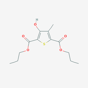 molecular formula C13H18O5S B8478923 Dipropyl 3-hydroxy-4-methylthiophene-2,5-dicarboxylate CAS No. 96903-12-7
