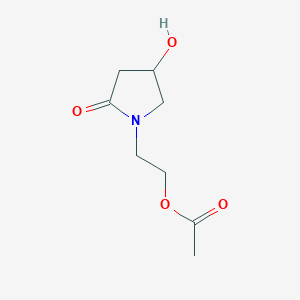 molecular formula C8H13NO4 B8478940 2-(4-Hydroxypyrrolidin-2-on-1-yl)-ethyl acetate 