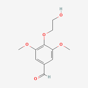 molecular formula C11H14O5 B8478958 4-(2-Hydroxyethoxy)-3,5-dimethoxybenzaldehyde 