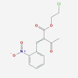 molecular formula C13H12ClNO5 B8478977 2-Chloroethyl 2-[(2-nitrophenyl)methylidene]-3-oxobutanoate CAS No. 62760-01-4