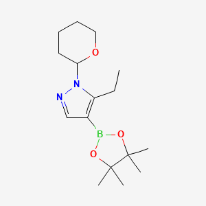 5-ethyl-1-(tetrahydro-pyran-2-yl)-4-(4,4,5,5-tetramethyl-[1,3,2]dioxaborolan-2-yl)-1H-pyrazole