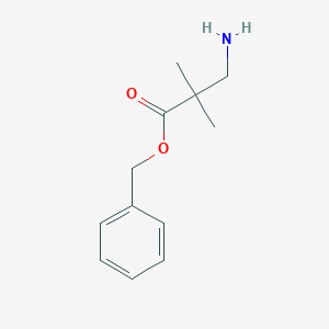 molecular formula C12H17NO2 B8479006 Benzyl 3-amino-2,2-di(methyl)propionate 