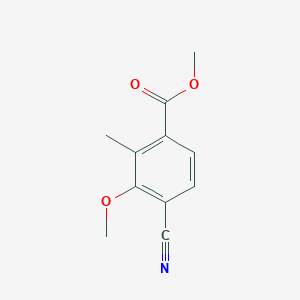 molecular formula C11H11NO3 B8479012 Methyl 4-cyano-2-methyl-3-(methyloxy)benzoate CAS No. 1149388-21-5