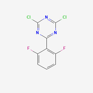 molecular formula C9H3Cl2F2N3 B8479067 2,4-Dichloro-6-(2,6-difluorophenyl)-1,3,5-triazine 