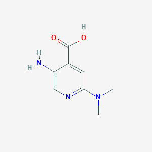 molecular formula C8H11N3O2 B8479068 5-Amino-2-(dimethylamino)isonicotinic acid 