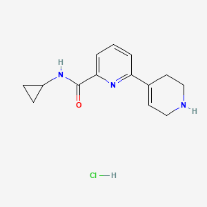 molecular formula C14H18ClN3O B8479074 N-Cyclopropyl-6-(1,2,3,6-tetrahydropyridin-4-yl)picolinamide hydrochloride 