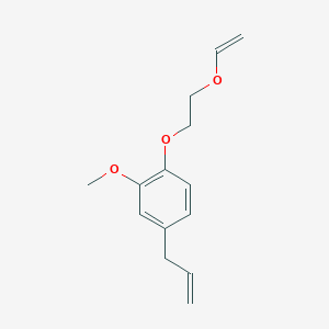 molecular formula C14H18O3 B8479110 1-[2-(Ethenyloxy)ethoxy]-2-methoxy-4-(prop-2-EN-1-YL)benzene CAS No. 89037-87-6