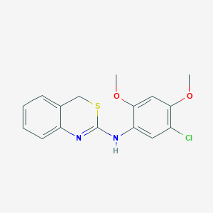molecular formula C16H15ClN2O2S B8479165 N-(5-Chloro-2,4-dimethoxyphenyl)-4H-3,1-benzothiazin-2-amine CAS No. 62373-11-9