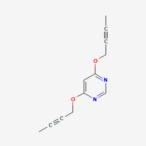 molecular formula C12H12N2O2 B8479226 4,6-Bis(2-butyn-1-yloxy)pyrimidine 