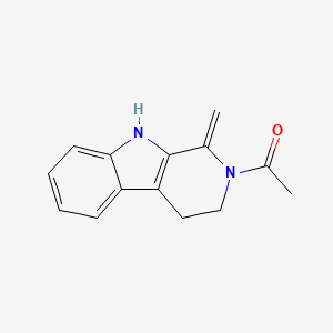 molecular formula C14H14N2O B8479254 1-(1-Methylidene-1,3,4,9-tetrahydro-2H-beta-carbolin-2-yl)ethan-1-one CAS No. 61828-58-8