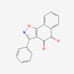 molecular formula C17H9NO3 B8479292 3-Phenylnaphth[2,1-d]isoxazole-4,5-dione 