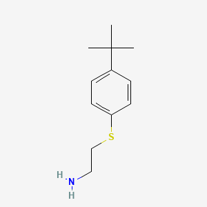 molecular formula C12H19NS B8479329 2-(4-t-Butylphenylthio)ethylamine 