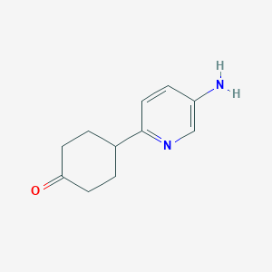 molecular formula C11H14N2O B8479338 4-(5-Aminopyridin-2-yl)cyclohexanone 