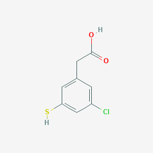 molecular formula C8H7ClO2S B8479357 (3-Chloro-5-mercaptophenyl)acetic acid 