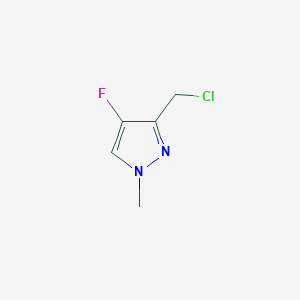 molecular formula C5H6ClFN2 B8479386 3-(Chloromethyl)-4-fluoro-1-methyl-1H-pyrazole 