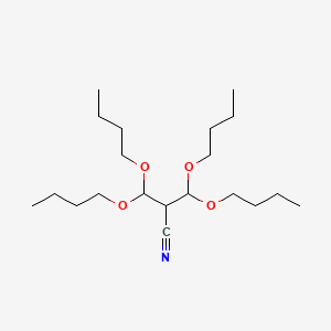 molecular formula C20H39NO4 B8479405 3,3-Dibutoxy-2-(dibutoxymethyl)propanenitrile CAS No. 87647-13-0