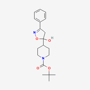 tert-butyl 4-(5-hydroxy-3-phenyl-4H-1,2-oxazol-5-yl)piperidine-1-carboxylate