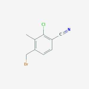 molecular formula C9H7BrClN B8479421 4-(Bromomethyl)-2-chloro-3-methylbenzonitrile 