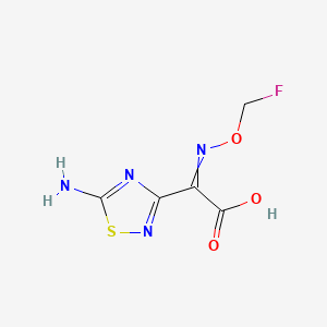molecular formula C5H5FN4O3S B8479447 (5-Amino-1,2,4-thiadiazol-3-yl)[(fluoromethoxy)imino]acetic acid 