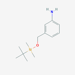 molecular formula C13H23NOSi B8479467 3-(Tert-butyldimethylsilyloxymethyl)aniline 