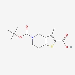 molecular formula C14H19NO4S B8479478 5-t-Butoxycarbonyl-3-methyl-4,5,6,7-tetrahydro-thieno[3,2-c]pyridine-2-carboxylic Acid 