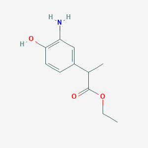 molecular formula C11H15NO3 B8479495 Ethyl 3-amino-4-hydroxy-phenyl-propionate 