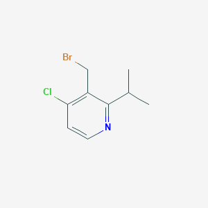 molecular formula C9H11BrClN B8479515 3-(Bromomethyl)-4-chloro-2-(propan-2-yl)pyridine 