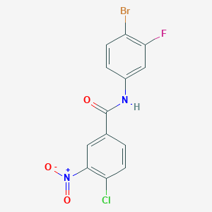 molecular formula C13H7BrClFN2O3 B8479621 N-(4-Bromo-3-fluoro-phenyl)-4-chloro-3-nitro-benzamide 
