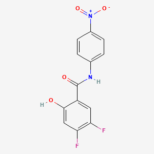 4,5-difluoro-2-hydroxy-N-(4-nitrophenyl)benzamide
