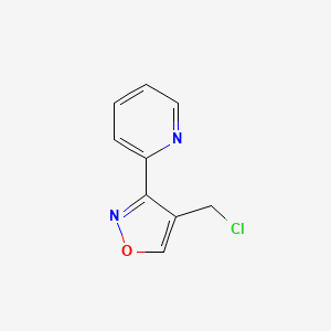 molecular formula C9H7ClN2O B8479689 2-(4-Chloromethyl-isoxazol-3-yl)-pyridine 