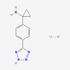 molecular formula C10H12ClN5 B8479701 1-(4-(1H-tetrazol-5-yl)phenyl)cyclopropanamine hydrochloride 