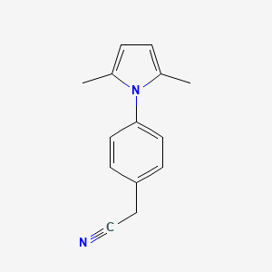 molecular formula C14H14N2 B8479707 2-[4-(2,5-dimethyl-1H-pyrrol-1-yl)phenyl]acetonitrile 