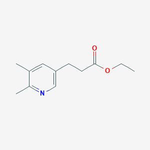 molecular formula C12H17NO2 B8479735 Ethyl 3-(5,6-dimethyl-3-pyridyl)propionate 