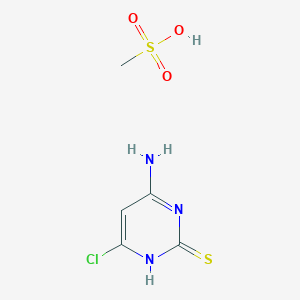 molecular formula C5H8ClN3O3S2 B8479738 4-Amino-6-chloro-2-mercaptopyrimidine mesylate CAS No. 185218-96-6
