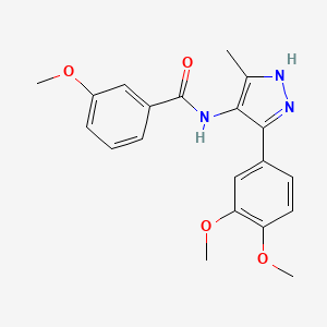 N-[5-(3,4-Dimethoxyphenyl)-3-methyl-1H-pyrazol-4-yl]-3-methoxybenzamide