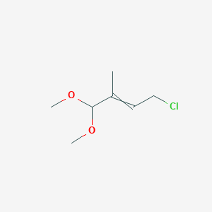 molecular formula C7H13ClO2 B8479770 4-Chloro-1,1-dimethoxy-2-methylbut-2-ene CAS No. 62285-77-2