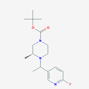 (3R)-tert-butyl 4-(1-(6-fluoropyridin-3-yl)ethyl)-3-methylpiperazine-1-carboxylate