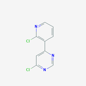 molecular formula C9H5Cl2N3 B8479832 4-Chloro-6-(2-chloro-pyridin-3-yl)-pyrimidine 