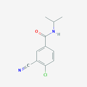 molecular formula C11H11ClN2O B8479838 4-Chloro-3-cyano-n-(1-methylethyl)benzamide 
