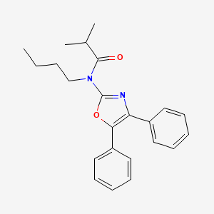 molecular formula C23H26N2O2 B8479844 N-Butyl-N-(4,5-diphenyl-1,3-oxazol-2-YL)-2-methylpropanamide CAS No. 62124-33-8