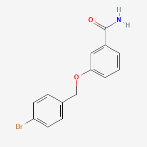 molecular formula C14H12BrNO2 B8479865 3-(4-Bromobenzyloxy)benzamide 