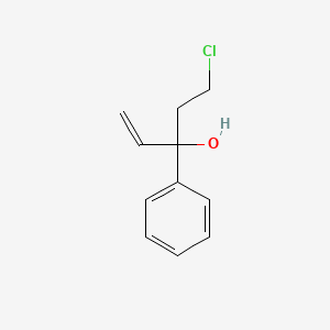 molecular formula C11H13ClO B8479870 5-Chloro-3-phenylpent-1-en-3-ol 