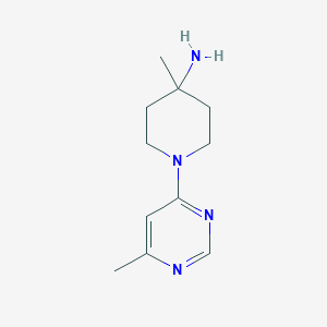molecular formula C11H18N4 B8479912 4-Methyl-1-(6-methylpyrimidin-4-yl)piperidin-4-amine 